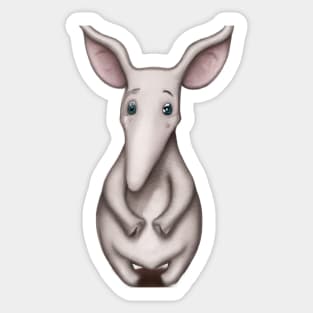 Cute Aardvark Drawing Sticker